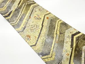 蜀江文に華文・向かい鳥模様織出し袋帯